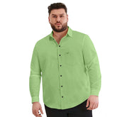 Mens casual cotton solid full sleeve shirt (pista), natural and comfortable apparel for everyday wear